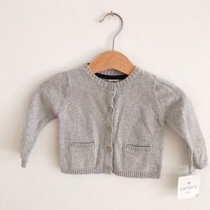 Gray/metallic cardigan